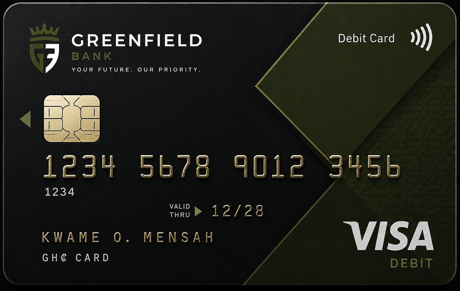 Greenfield Bank debit card